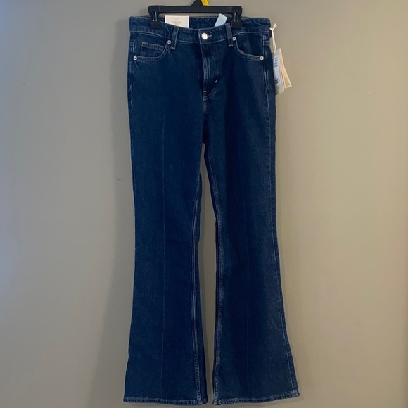 H&M Denim - H&M Dark Blue Flare Women's Jeans Regular Fit High Waist